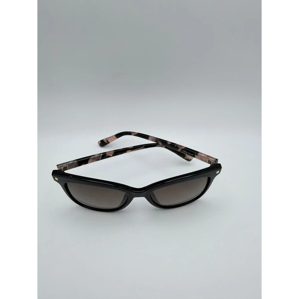 Jones New York Black Cat Eye Sunglasses Floral‎ Marble Temples IBEB-NS-W